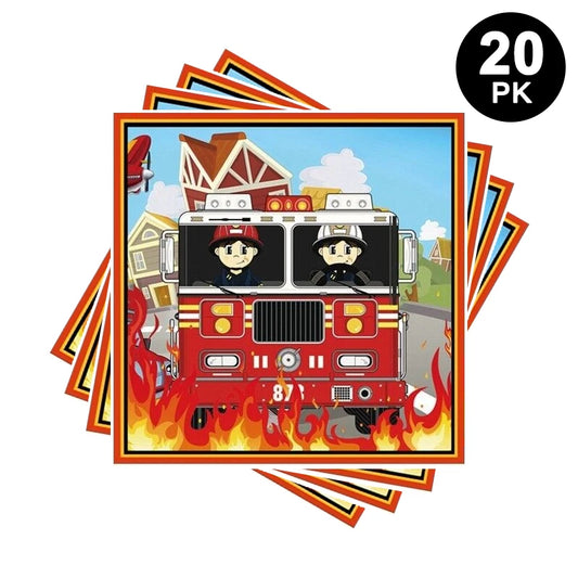 Fire Truck Fireman Luncheon Napkins 20PK