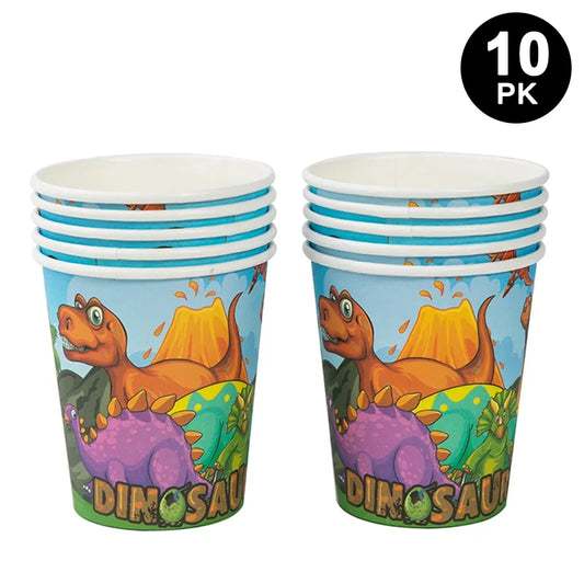Cartoon Dinosaur 250ml 8oz Paper Cups 10PK