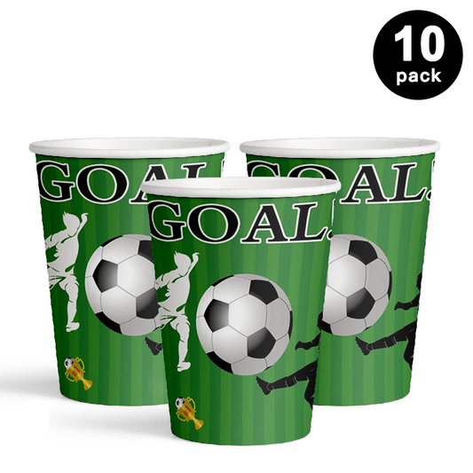 Soccer Goal 250ml Paper Cups 10 Pack