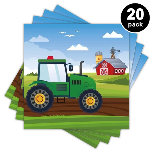 Tractor Farm Story Luncheon Napkins 20 Pack