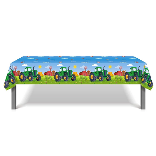 Tractor Farm Story Table Cover Plastic 220cm x 130cm