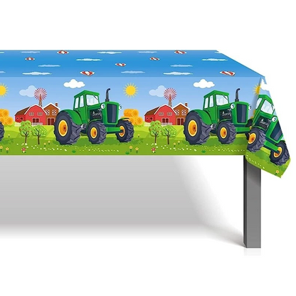 Tractor Farm Story Table Cover Plastic 220cm x 130cm