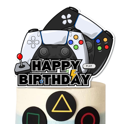 Video Games Controller Theme Birthday Cake Topper
