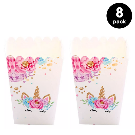 Unicorn Theme Popcorn Box (Pack of 8)