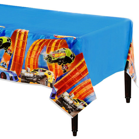 Hot Wheels Wild Racer Tablecloth Table Cover Plastic