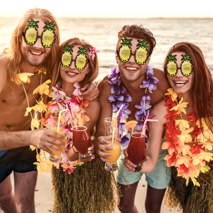 Unisex Pineapple Glasses for Funny Cosplay Hawaiian Tropical Party Favors Accessories