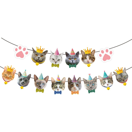 Cat Pet Party Banner Birthday Decoration