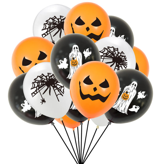 Halloween Theme Latex Balloons 15 Pack
