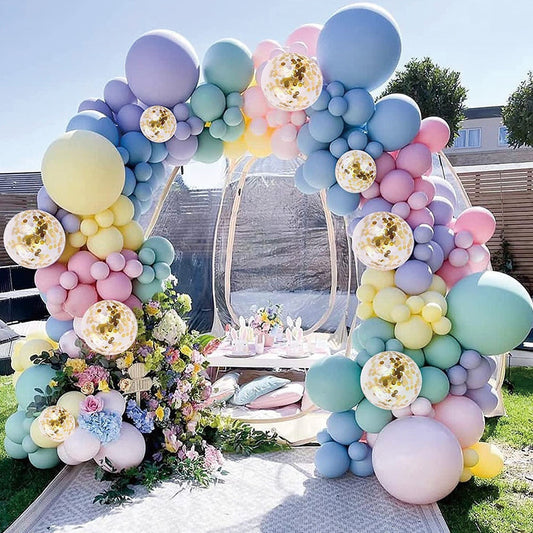 117Pcs Pastel Balloons garland Arch Kit Rainbow Unicorn Balloons Assorted Colour Macaron Balloons Baby Shower Wedding Birthday Party Decor