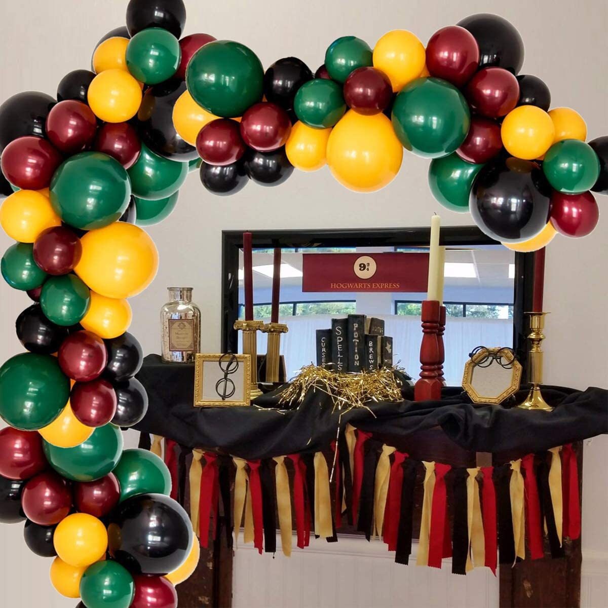 104Pcs Harry Potter Theme Balloon Garland Arch Kit | Hogwarts Wizards Party Kids Birthday Halloween Party Decorations