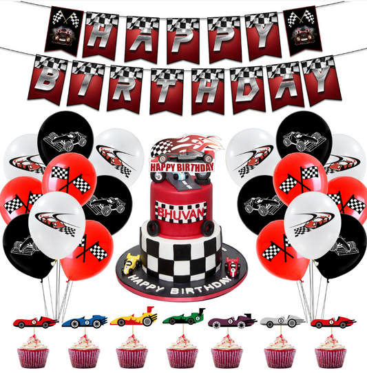 Racing Car Party Set Sports Theme Birthday Party Decoration