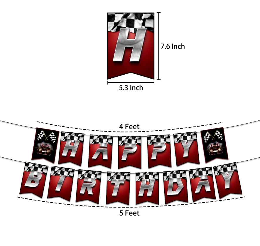Racing Car Party Set Sports Theme Birthday Party Decoration